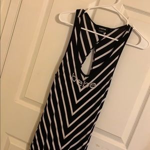 Long striped maxi dress